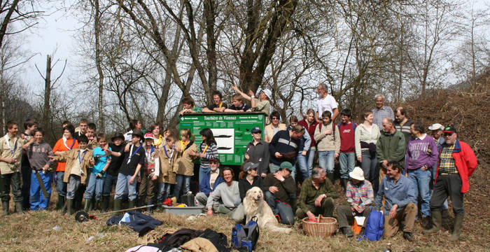 Pflegearbeit im Naturschutzgebiet Les Rigoles de Vionnaz © Thierry Largey
